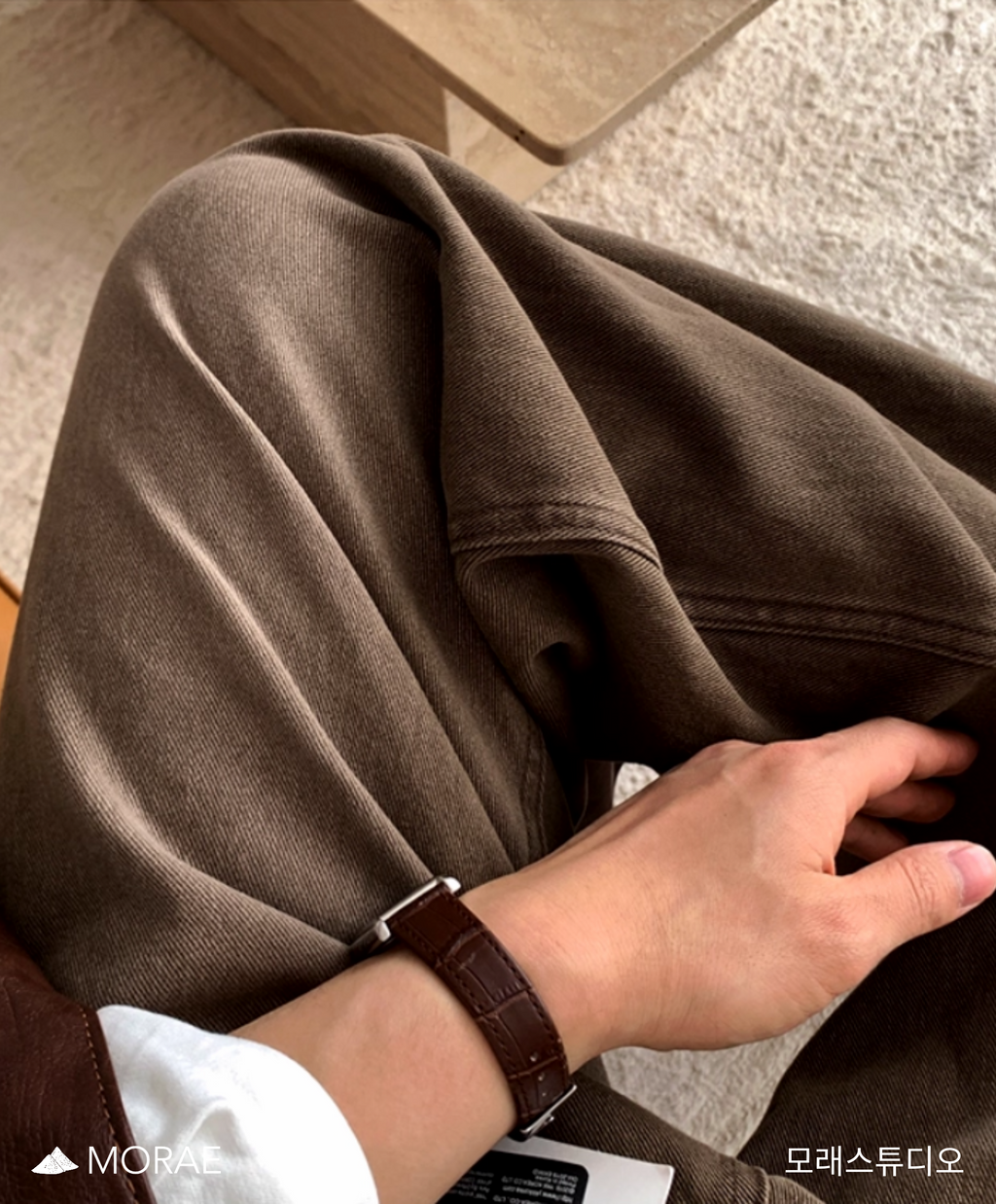 Washed Denim Trousers