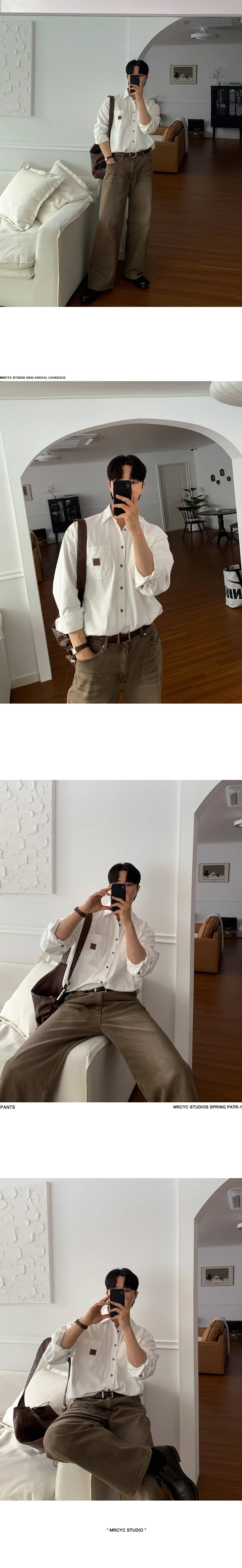 Washed Denim Trousers