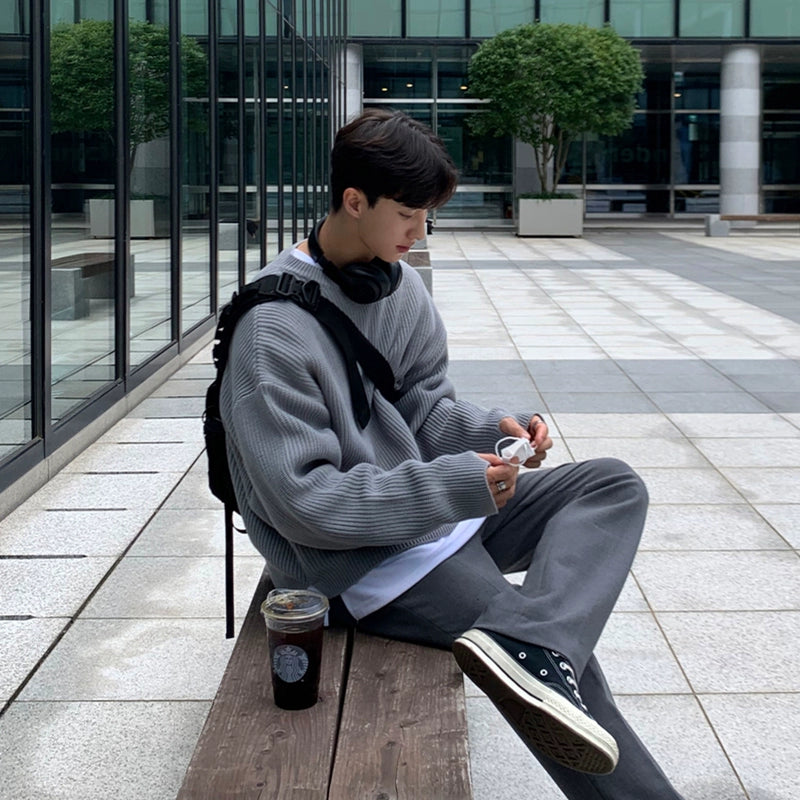 Eune Ribbed Knit Sweater